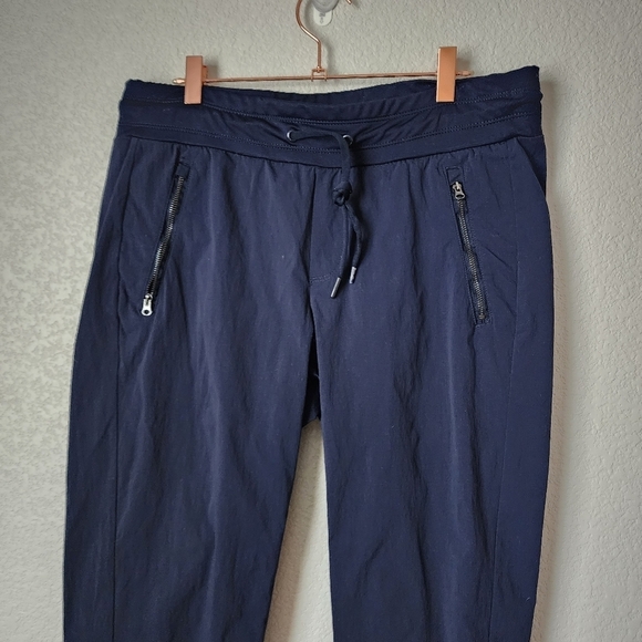 VINA Jogger pants with pockets athletic active pant in dark navy size L - Picture 4 of 8